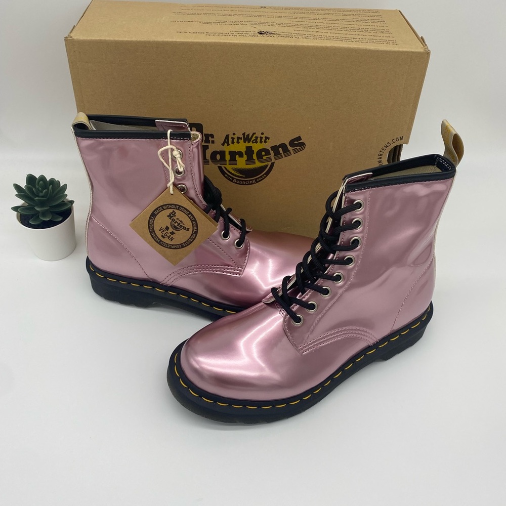 Dr.Martens -Pink Goldmix  1460 Smooth Vegan Leather